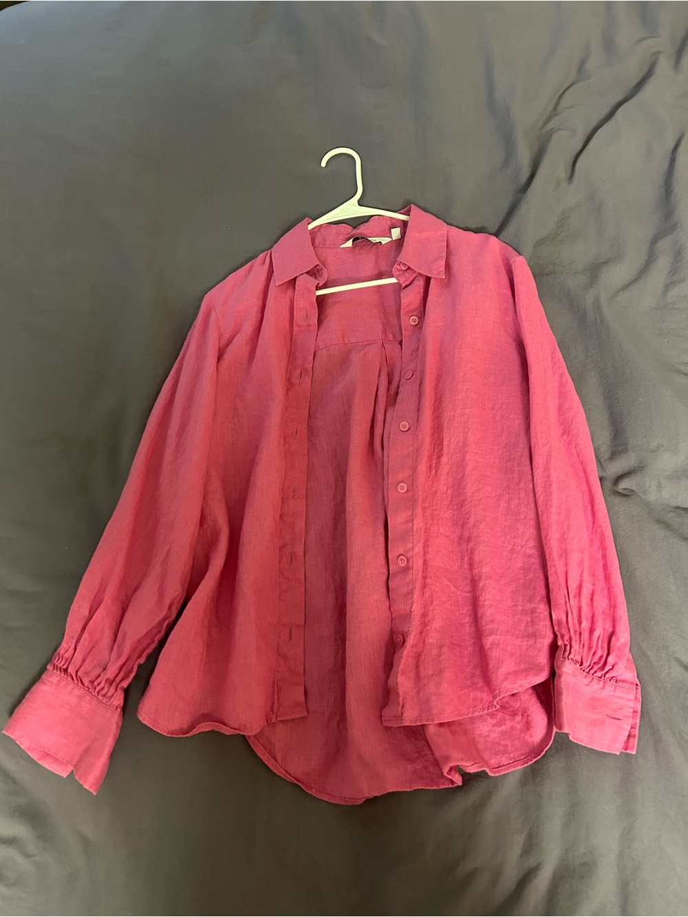 & Other Stories Hot Pink Button-Down Shirt